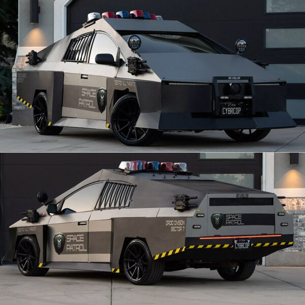 Futuristic Cybertruck-Inspired Cybercop Prius Sells for $4,550, with All Proceeds Going to Charity