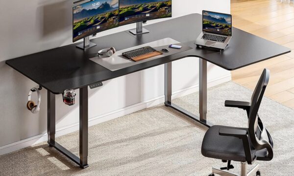 Meet the L-Shaped electric standing desk built for real work