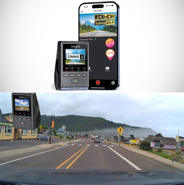 VIOFO Dash Cam A119 Mini 2 is an Entry Level Dashcam with Voice Notifications, 5GHz WiFi, and a Sony STARVIS 2 Sensor