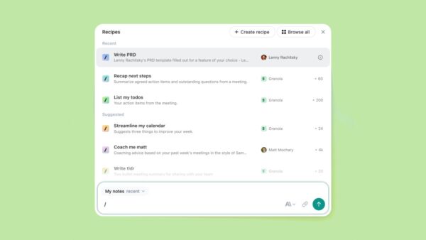 AI note-taking app Granola adds a repeatable prompts feature