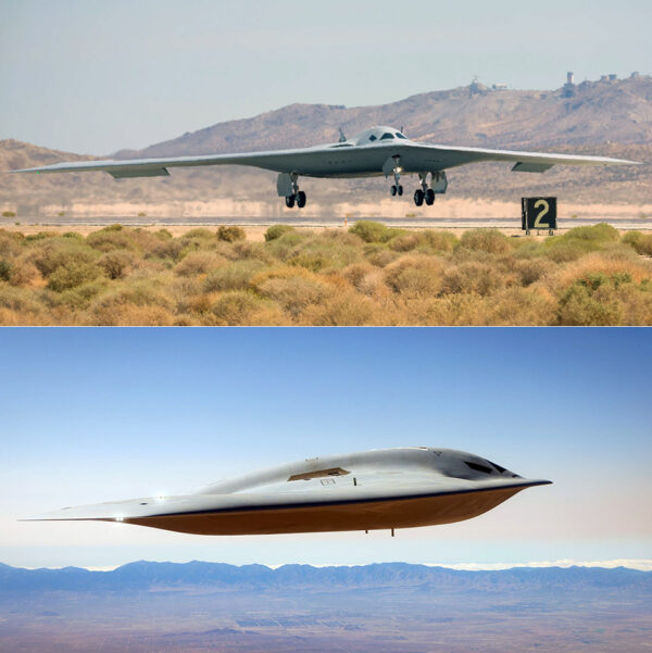 Second B-21 Raider Takes Flight, Escorted by F-16 Fighter Jet