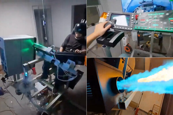 Ultimate Fighter Jet Simulator Rig Includes Afterburners, Motion Platform