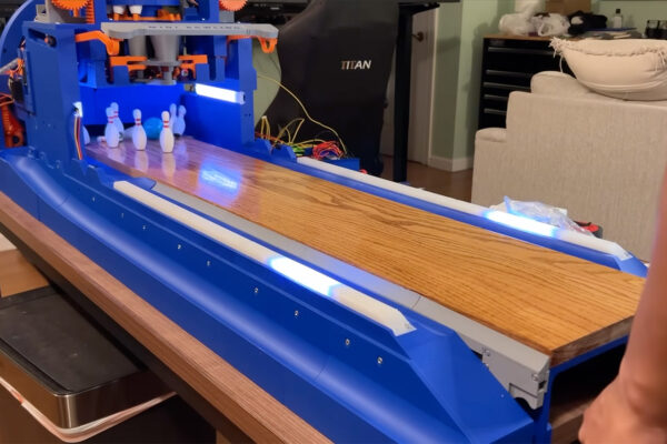 Designer Uses 3D Printer to Bring Mini Bowling Lane Onto His Kitchen Table