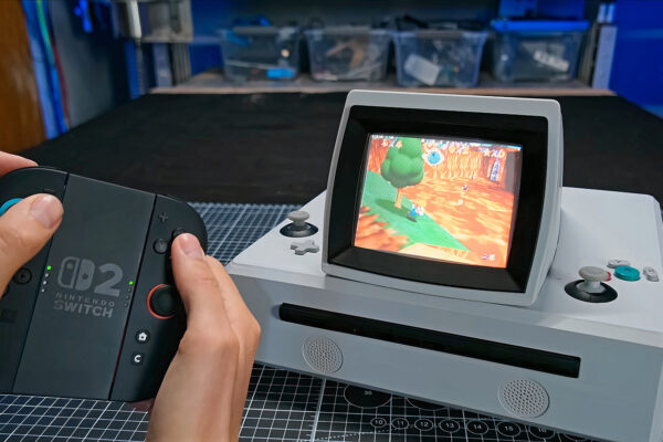Joel’s Lap-Top Time Machine Combines the Switch 2 and CRT Screen Into One