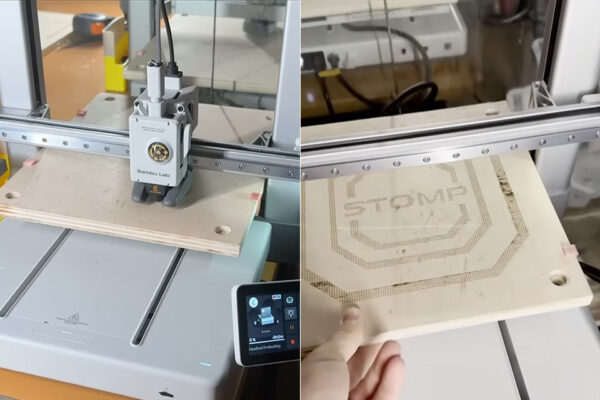 Turning a 3D Printer Into a Wood Engraver Involves Burning Things with the Nozzle