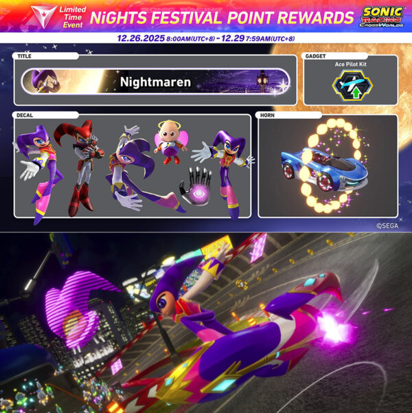 NiGHTS Drifts into Sonic Racing: CrossWorlds