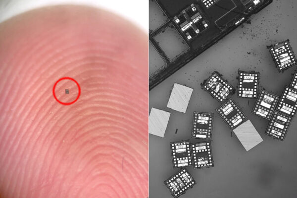 World’s Smallest Programmable Autonomous Robots are Small Enough to Balance on the Ridge of a Fingertip