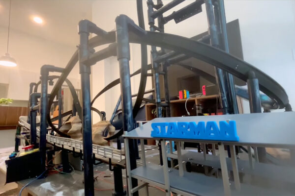 Up-Close Look at Starman, a 3D-Printed, Single-Rail Roller Coaster Built One Layer at a Time