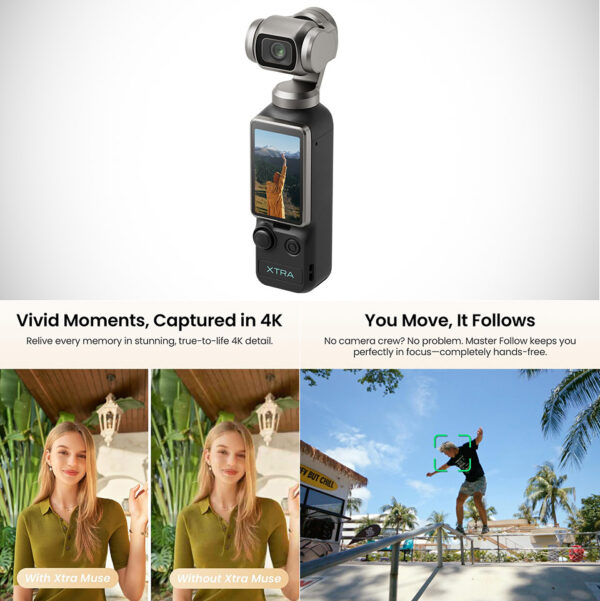 Xtra Muse Pocket Gimbal Camera Delivers DJI Osmo Pocket 3 Performance at an Everyday Price