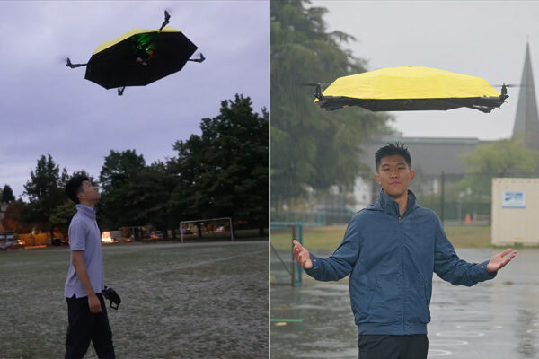 Inventor Unveils Flying Umbrella 2.0, a Fully Autonomous Drone-Powered Umbrella