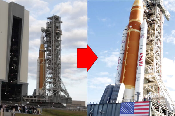 Crawler-Transporter 2 Carries NASA’s Artemis II Moon Rocket to the Launch Pad