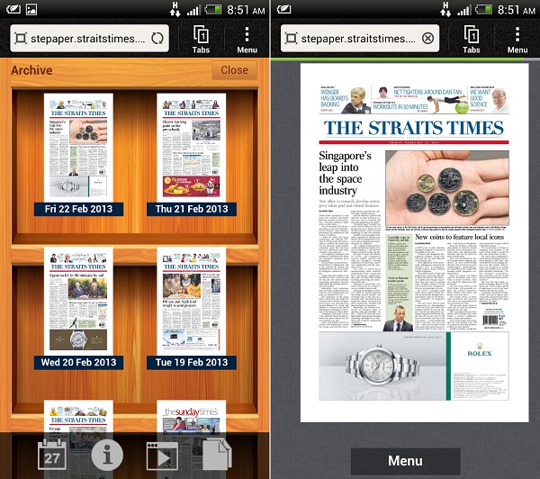 Comment on Straits Times Epaper reader is now mobile and tablet friendly by Stepaper Login official website