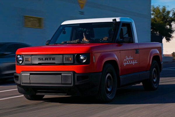 $25K Electric Slate Truck Prototype Rolls Into Jay Leno’s Garage