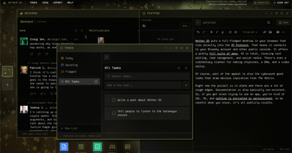Aether OS is computer in a browser built for the AT Protocol