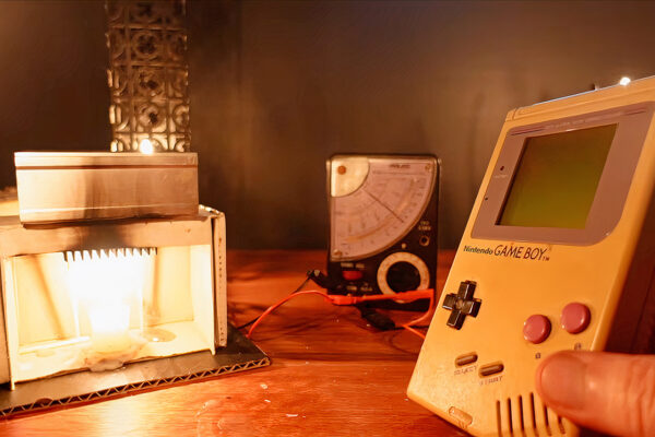 Candlelight Powers a Vintage Game Boy Straight Through Tetris