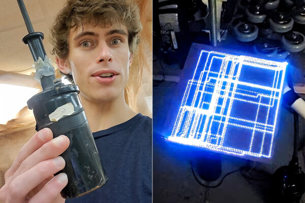 Car Ignition Coils Make Arcs That Refuse the Straight Path