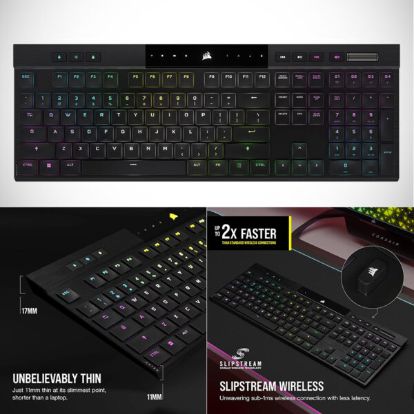 Corsair K100 Air Wireless Mechanical RGB Keyboard Packs Full Power Into a Slim Frame