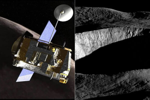 Sunlight Strikes a Fresh Crater on the Moon, Captured by NASA’s LRO