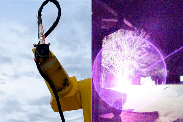 Custom-Built Kilowatt Laser Robot Slices Trees and Melts Rocks Into Lava