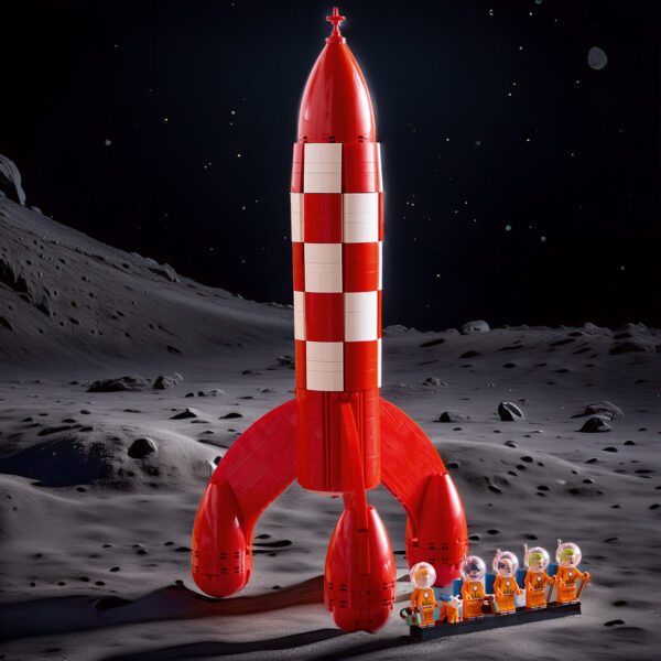 LEGO Ideas Brings Tintin’s Classic Moon Rocket To Life