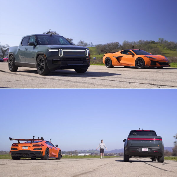 The Rivian R1T Just Showed the Corvette Z06 What Heavy Torque Can Do