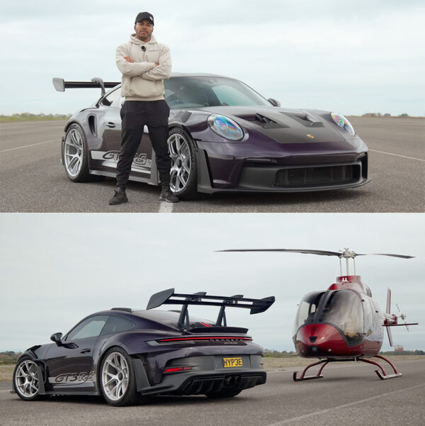 Twin-Turbocharged Porsche GT3 RS Takes On Helicopter in Epic Runway Showdown