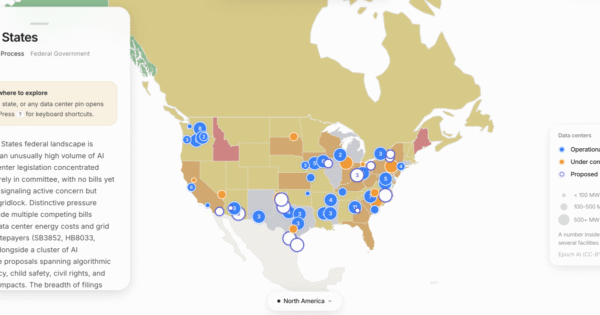 This map tracks data center projects and AI policy around the world