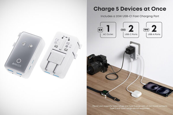 Anker Nano Travel Adapter Turns Outlets Into Hubs Anywhere with Five Ports in One Slim Unit